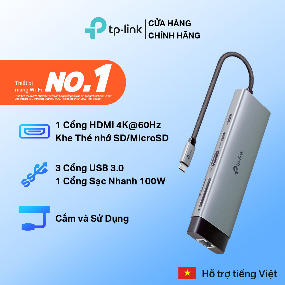 [Hỏa Tốc] HUB USB TP-Link UH9120C USB Type-C 9 Cổng Kết Nối – HUB USB Chuyên Dành Cho PC/LapTop