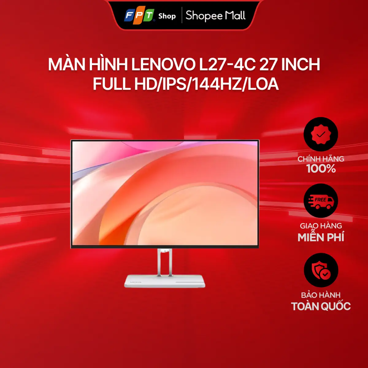 Màn hình Lenovo L27-4C 27 inch Full HD/IPS/144Hz/Loa
